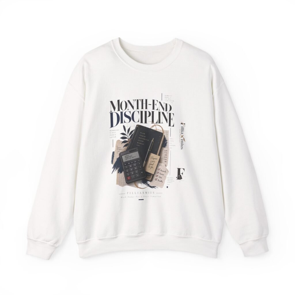 Monthly Spending Discipline Budgeting Desig | Men Sweatshirt | Front Main + Emblem