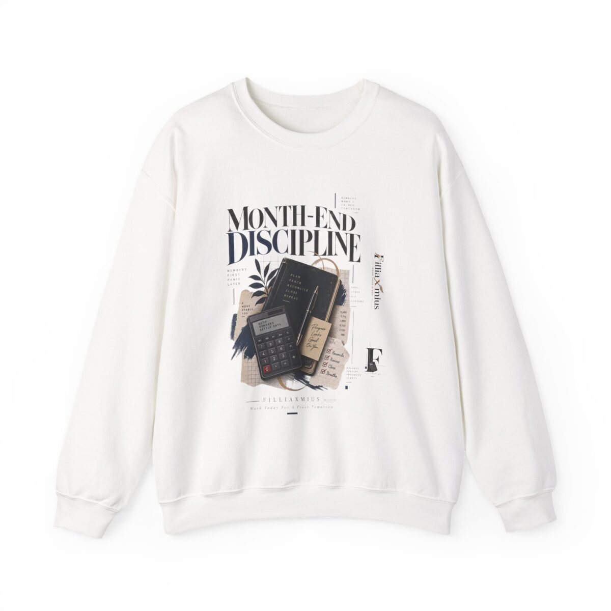 Monthly Spending Discipline Budgeting Desig | Men Sweatshirt | Front Main + Emblem