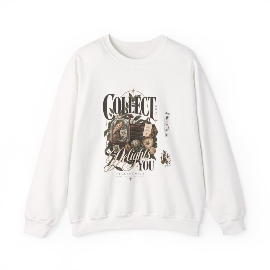 Vintage Cabinet of Curiosities Treasure Des | Men Sweatshirt | Front Main + Emblem