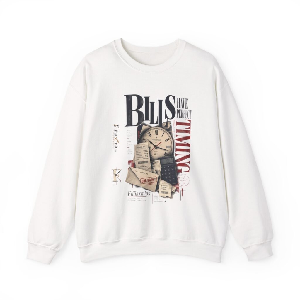 Busy Deadline Vintage Office Collage Artwor | Men Sweatshirt | Front Main + Emblem
