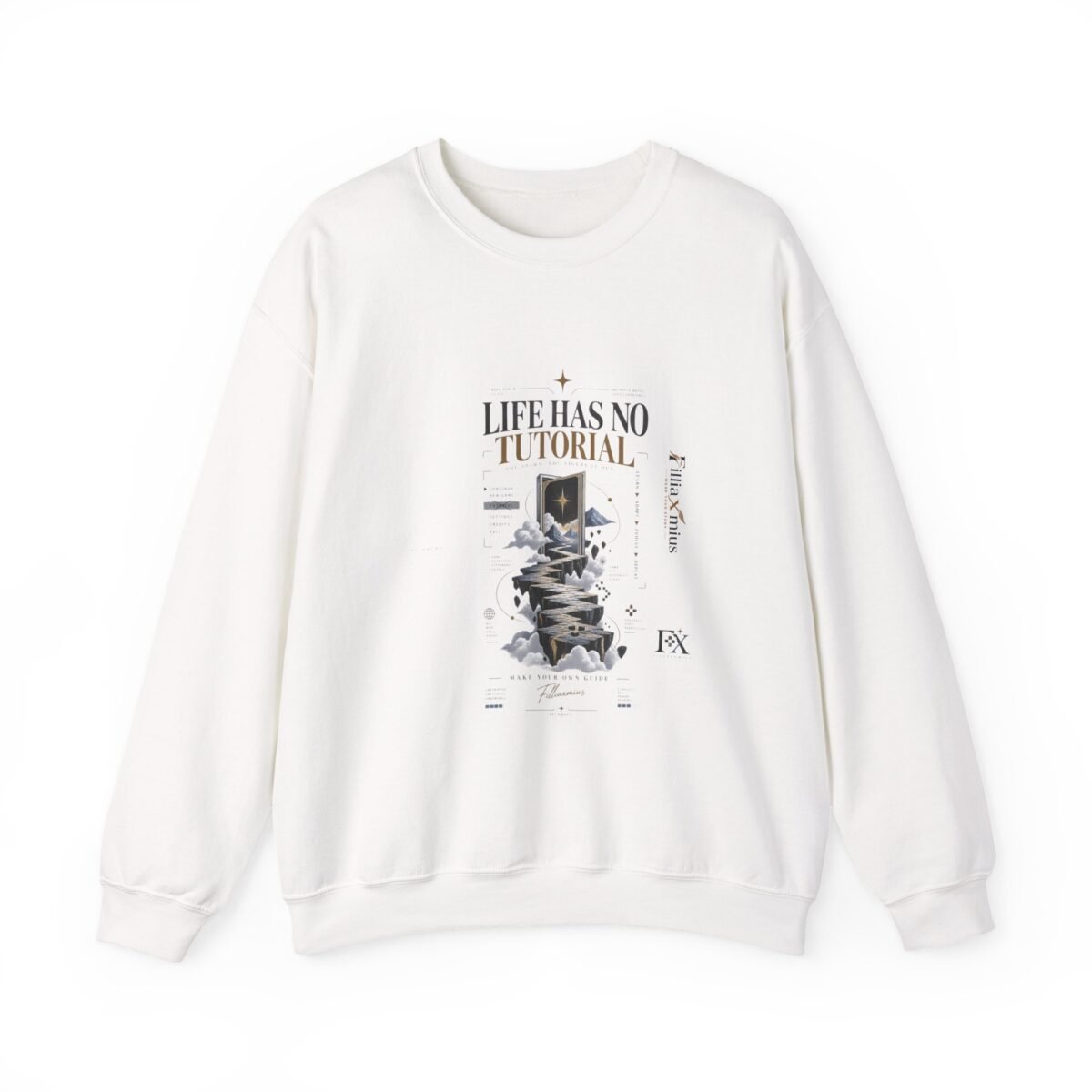 Life Has No Tutorial Surreal Journey Artwor | Men Sweatshirt | Front Main + Emblem