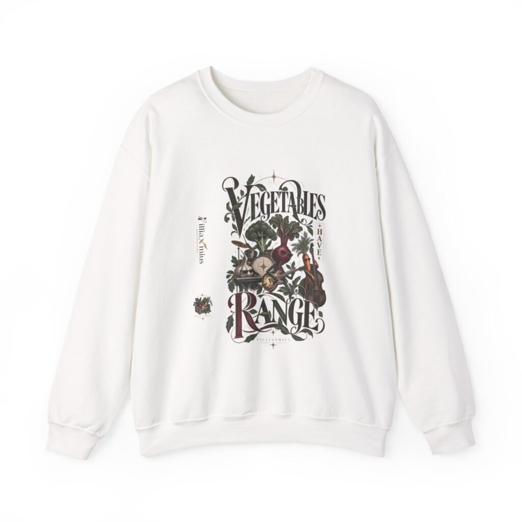 Vintage Vegetables Range Botanical Artwork | Men Sweatshirt | Front Main + Emblem
