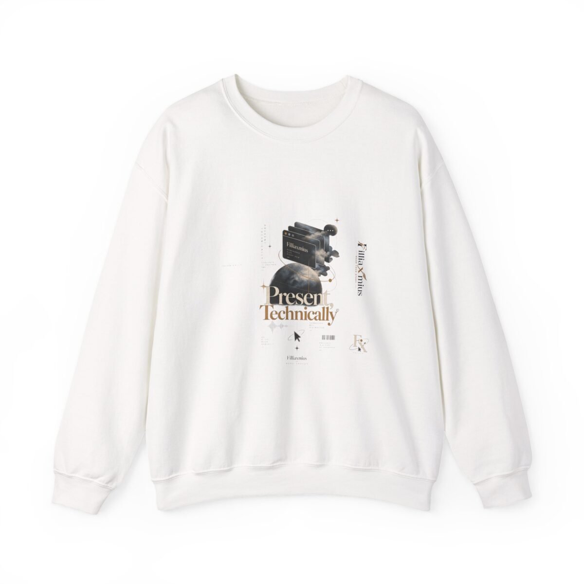 Present Technically Retro-Futurist Projecto | Men Sweatshirt | Front Main + Emblem