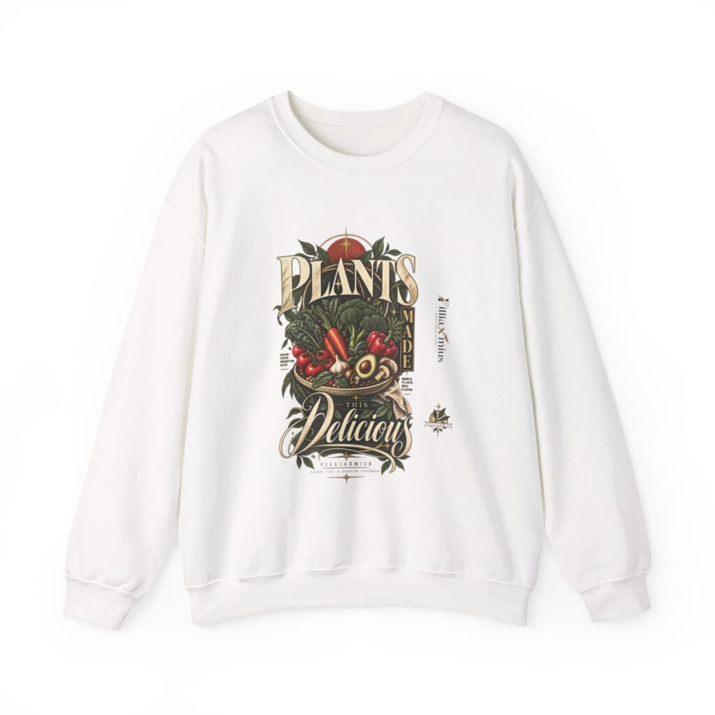 Plants Made This Delicious Botanical Design | Men Sweatshirt | Front Main + Emblem