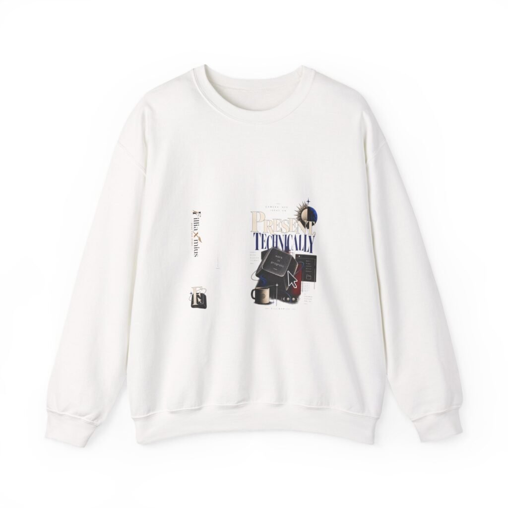 Present Intentionally Creative Productivity | Men Sweatshirt | Front Main + Emblem