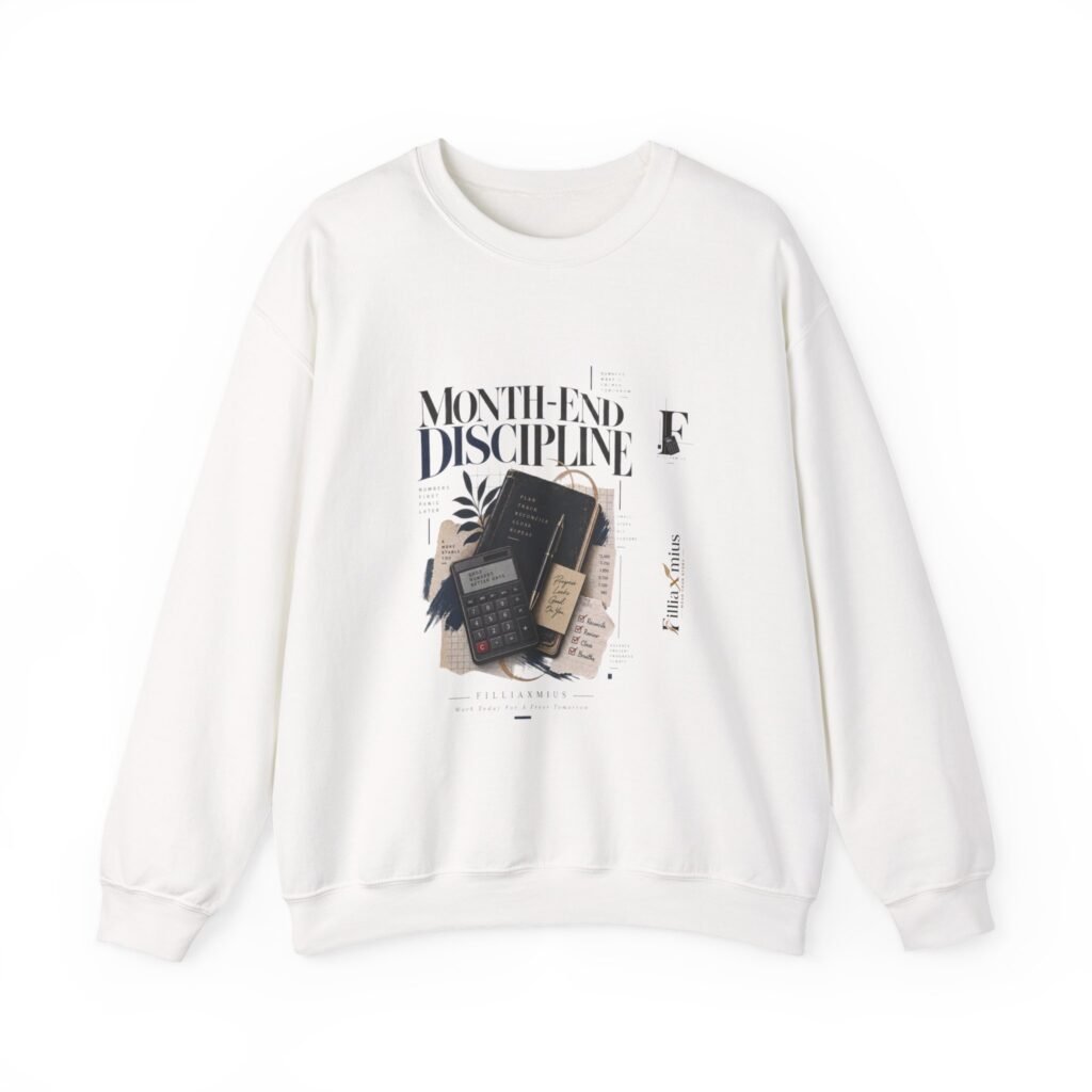 Monthly Spending Discipline Budgeting Desig | Men Sweatshirt | Front Main + Emblem