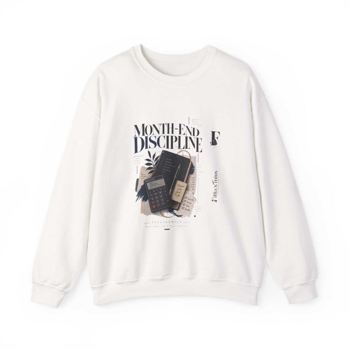 Monthly Spending Discipline Budgeting Desig | Men Sweatshirt | Front Main + Emblem