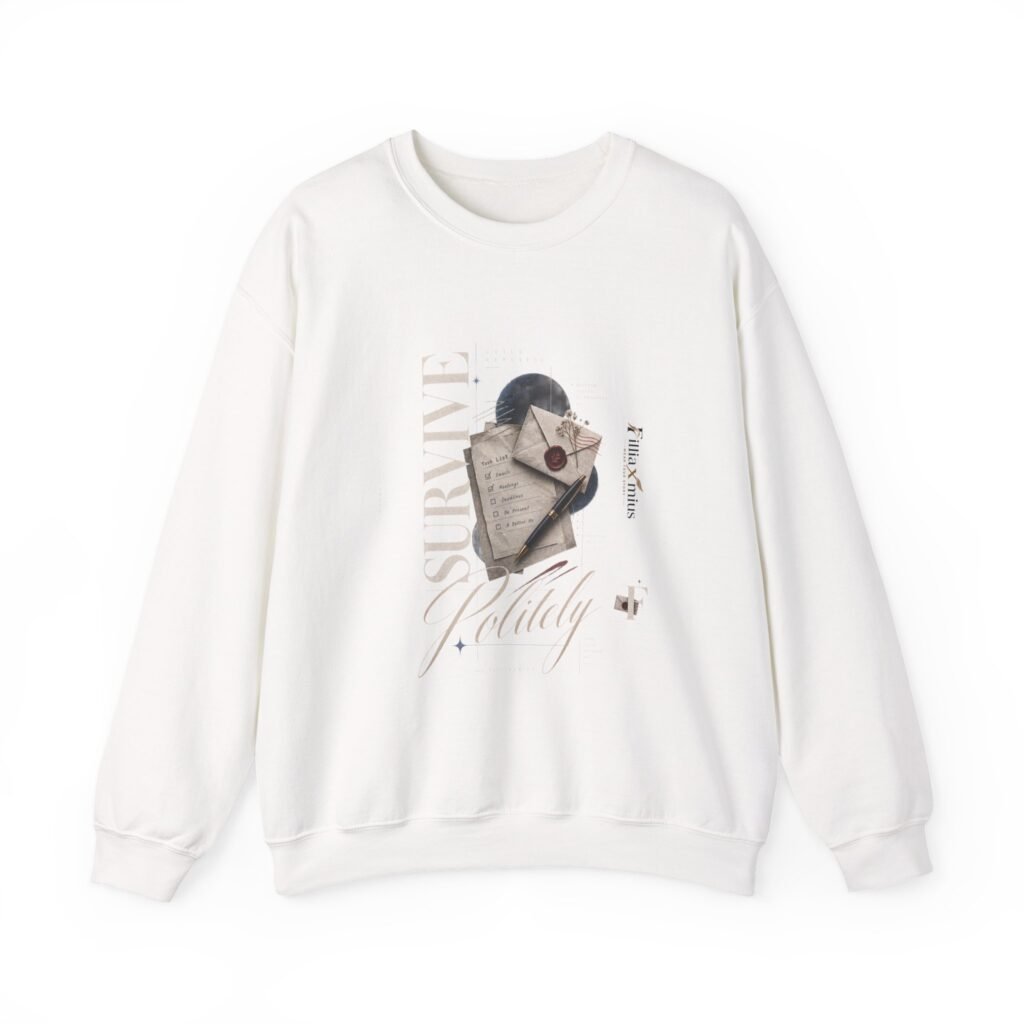 Promises Vintage Correspondence Collage Des | Men Sweatshirt | Front Main + Emblem