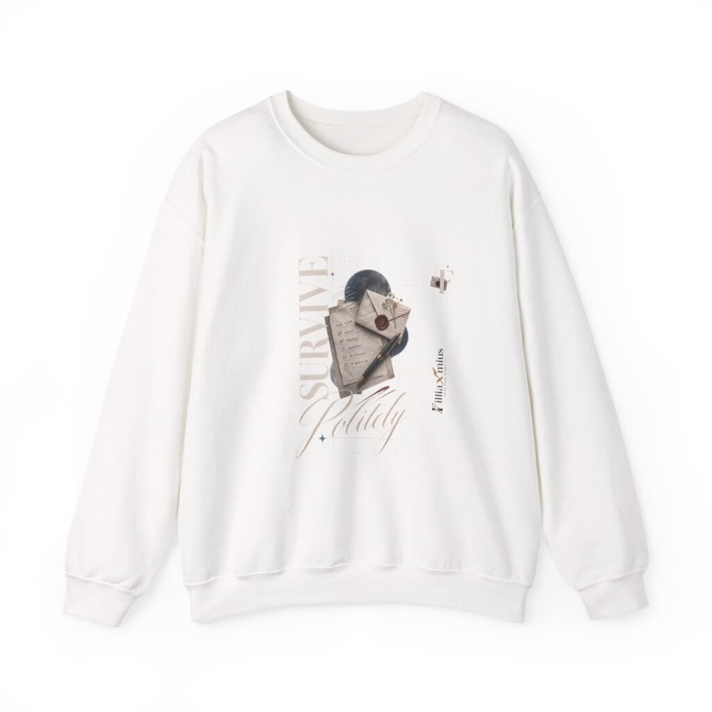 Promises Vintage Correspondence Collage Des | Men Sweatshirt | Front Main + Emblem