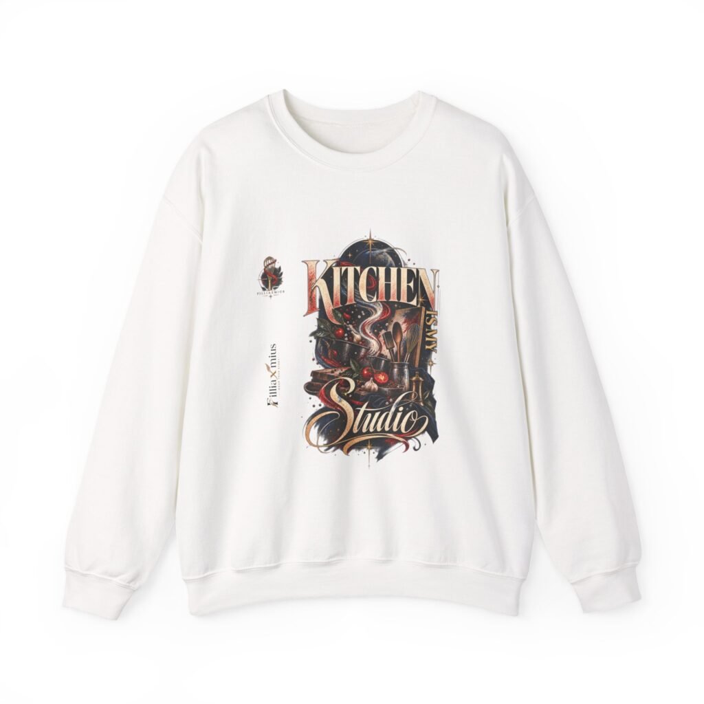 Kitchen Studio Celestial Culinary Artwork | Men Sweatshirt | Front Main + Emblem