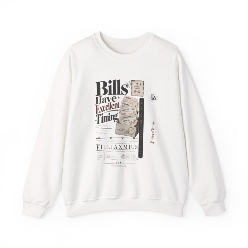 Bill's Have Excellent Timing Vintage Financ | Men Sweatshirt | Front Main + Emblem